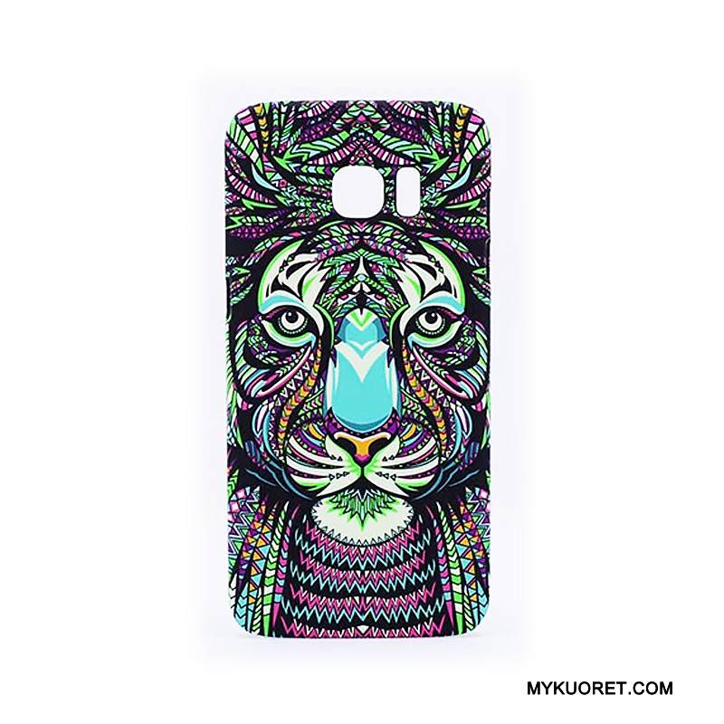 Kuori Samsung Galaxy S6 Edge + Kohokuviointi Kirkas Pesty Suede, Kotelo Samsung Galaxy S6 Edge + Suojaus Puhelimen Kuoret Kova