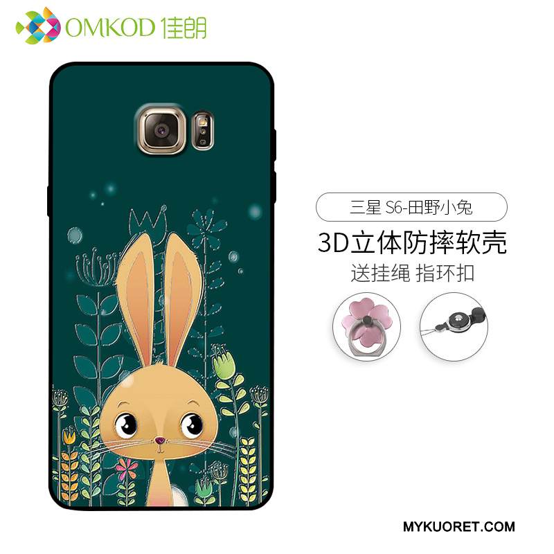 Kuori Samsung Galaxy S6 Edge Kohokuviointi Sininen Trendi, Kotelo Samsung Galaxy S6 Edge Pehmeä Neste Puhelimen Kuoret Persoonallisuus