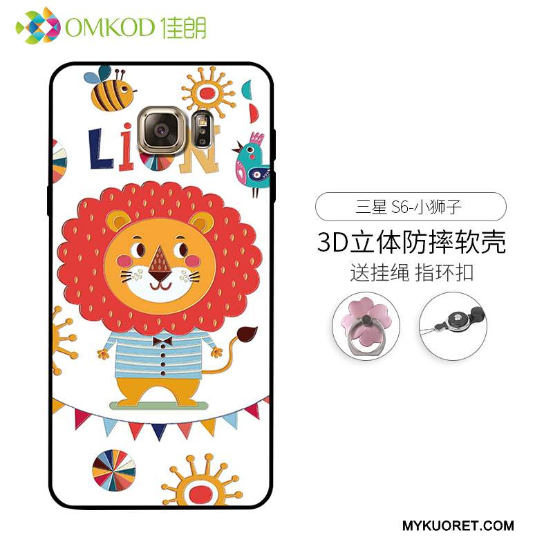 Kuori Samsung Galaxy S6 Edge Kohokuviointi Sininen Trendi, Kotelo Samsung Galaxy S6 Edge Pehmeä Neste Puhelimen Kuoret Persoonallisuus