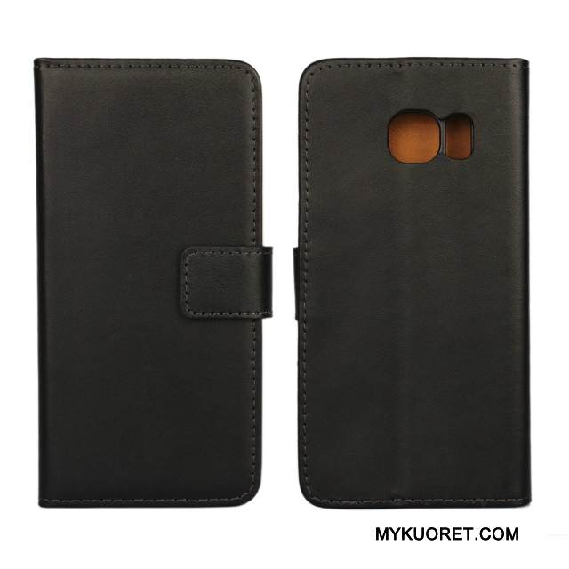 Kuori Samsung Galaxy S6 Edge Kuoret Kukkakuvio Violetti, Kotelo Samsung Galaxy S6 Edge Nahka