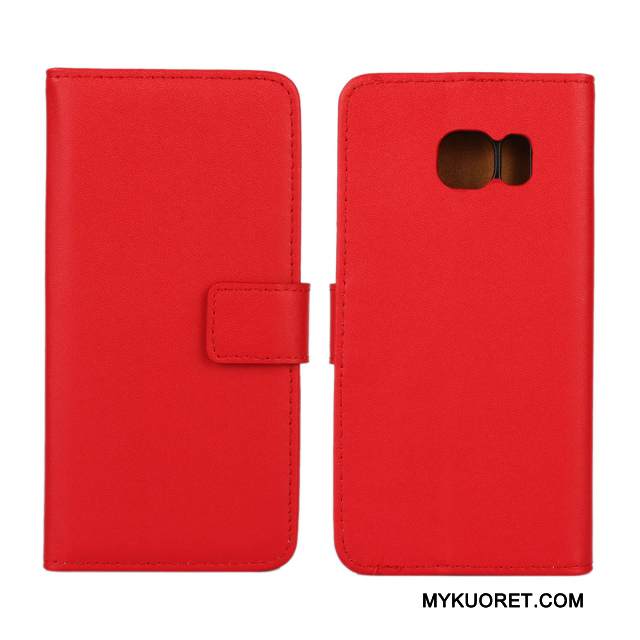 Kuori Samsung Galaxy S6 Edge Kuoret Kukkakuvio Violetti, Kotelo Samsung Galaxy S6 Edge Nahka