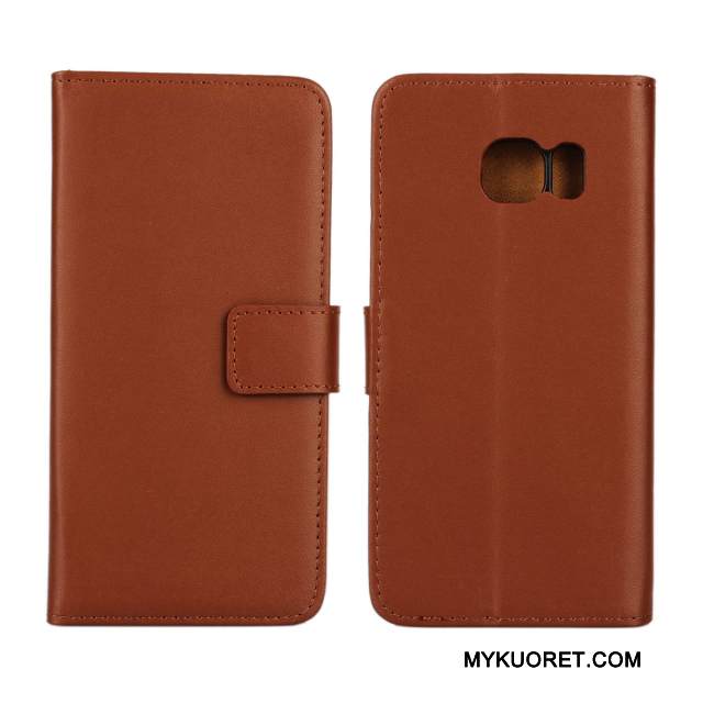 Kuori Samsung Galaxy S6 Edge Kuoret Kukkakuvio Violetti, Kotelo Samsung Galaxy S6 Edge Nahka