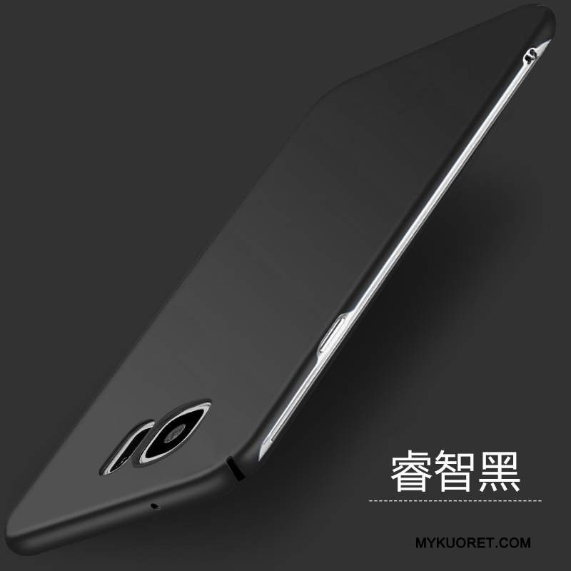 Kuori Samsung Galaxy S6 Edge + Laukut Murtumaton Kova, Kotelo Samsung Galaxy S6 Edge + Suojaus Tummansininen Pesty Suede