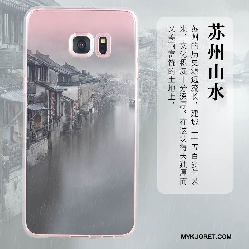 Kuori Samsung Galaxy S6 Edge Laukut Murtumaton Puhelimen Kuoret, Kotelo Samsung Galaxy S6 Edge Suojaus Sininen