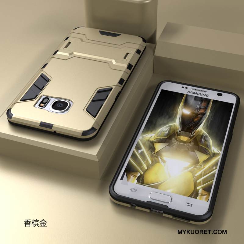 Kuori Samsung Galaxy S6 Edge + Laukut Puhelimen Kuoret Murtumaton, Kotelo Samsung Galaxy S6 Edge + Suojaus Kova Punainen