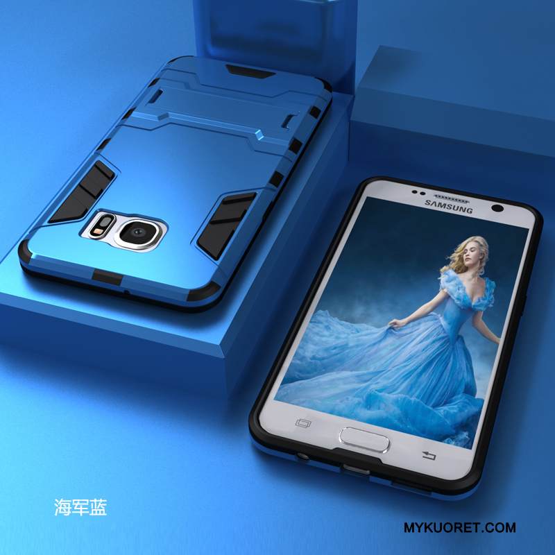 Kuori Samsung Galaxy S6 Edge + Laukut Puhelimen Kuoret Murtumaton, Kotelo Samsung Galaxy S6 Edge + Suojaus Kova Punainen