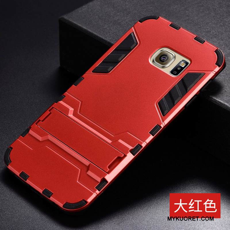 Kuori Samsung Galaxy S6 Edge Laukut Puhelimen Kuoret Murtumaton, Kotelo Samsung Galaxy S6 Edge Trendi Hopea