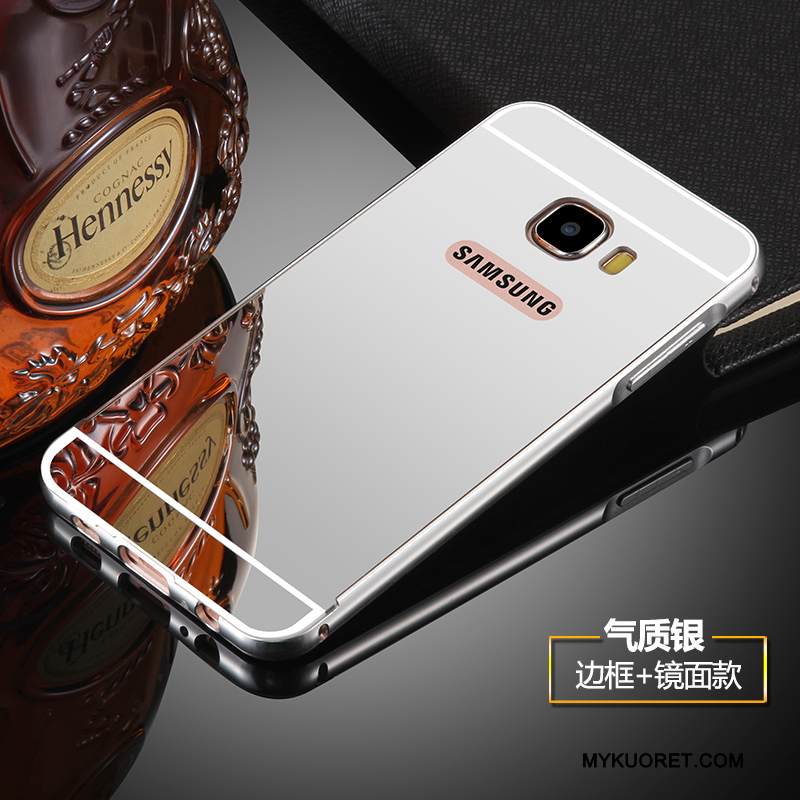 Kuori Samsung Galaxy S6 Edge Metalli Kehys Peili, Kotelo Samsung Galaxy S6 Edge Suojaus Kova Hopea