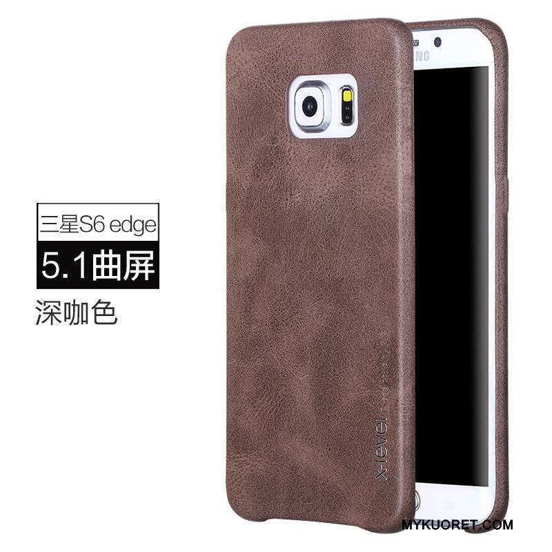 Kuori Samsung Galaxy S6 Edge Nahka Murtumaton Puhelimen Kuoret, Kotelo Samsung Galaxy S6 Edge Suojaus Liiketoiminta
