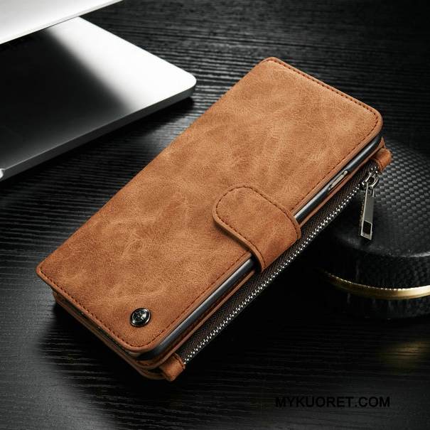 Kuori Samsung Galaxy S6 Edge Nahka Punainen, Kotelo Samsung Galaxy S6 Edge Suojaus