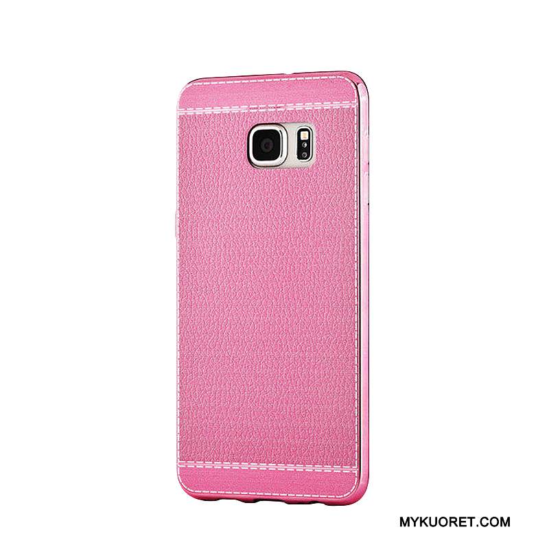 Kuori Samsung Galaxy S6 Edge + Nahka Trendi Punainen, Kotelo Samsung Galaxy S6 Edge + Pehmeä Neste Puhelimen Kuoret Liiketoiminta