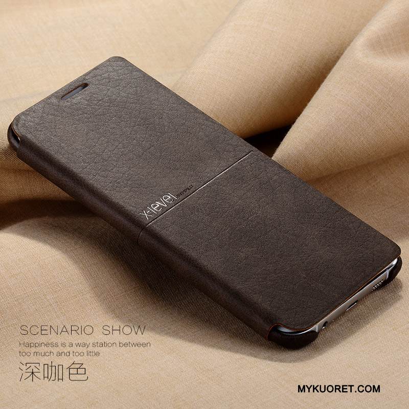 Kuori Samsung Galaxy S6 Edge Nahka Ultra Murtumaton, Kotelo Samsung Galaxy S6 Edge Suojaus Ohut Puhelimen Kuoret