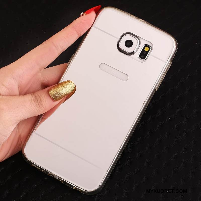 Kuori Samsung Galaxy S6 Edge Pehmeä Neste Jauhe Peili, Kotelo Samsung Galaxy S6 Edge Suojaus