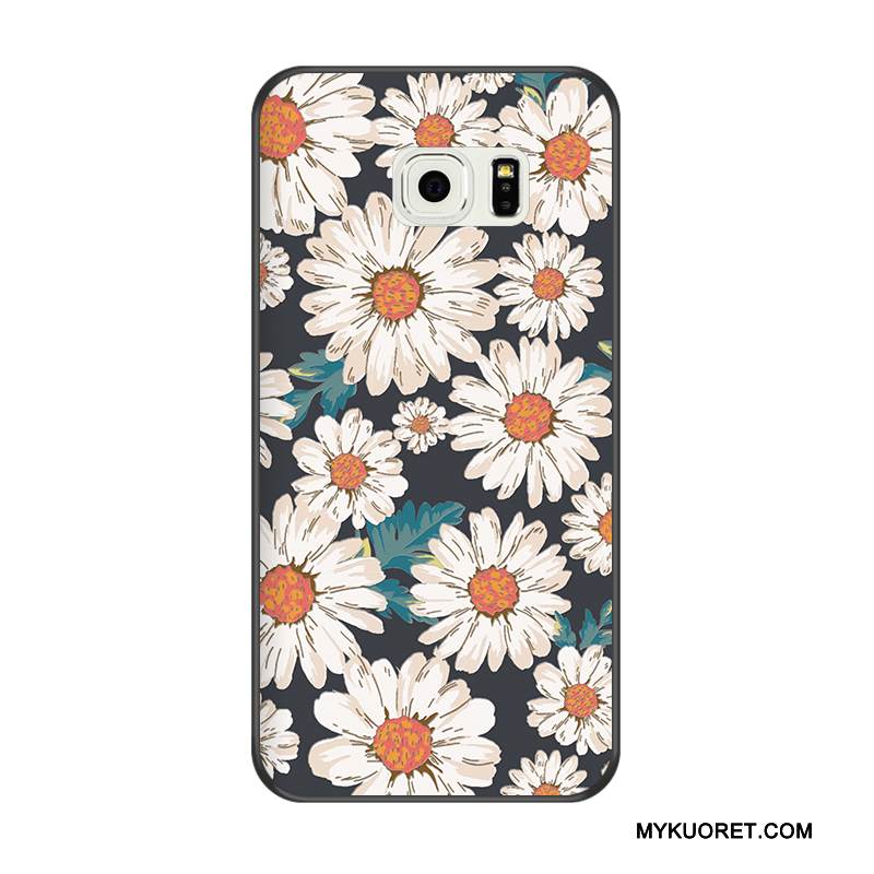 Kuori Samsung Galaxy S6 Edge Pehmeä Neste Puhelimen Kuoret Musta, Kotelo Samsung Galaxy S6 Edge Kohokuviointi Sininen