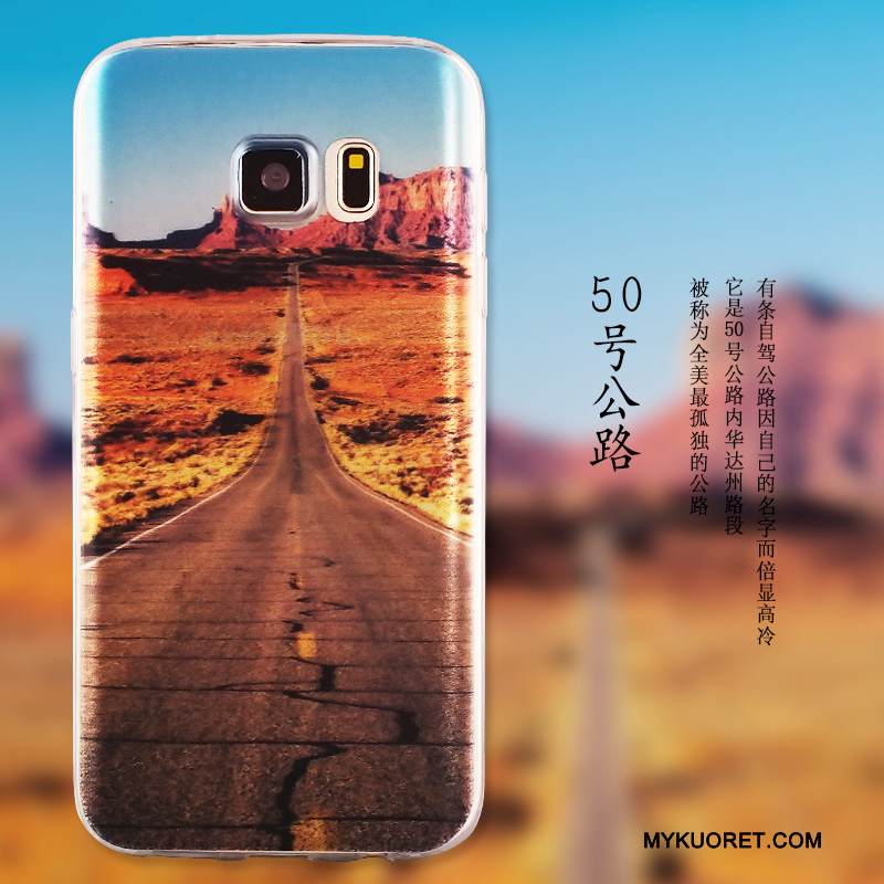 Kuori Samsung Galaxy S6 Edge + Pehmeä Neste Sininen Puhelimen Kuoret, Kotelo Samsung Galaxy S6 Edge + Suojaus