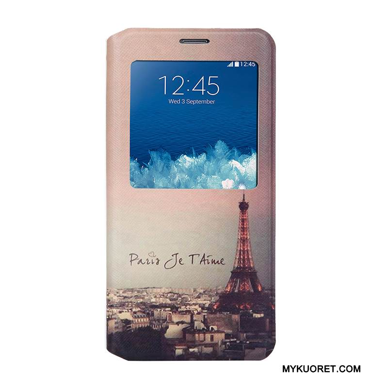 Kuori Samsung Galaxy S6 Edge + Pehmeä Neste Vaalean Avaa Ikkuna, Kotelo Samsung Galaxy S6 Edge + Suojaus Puhelimen Kuoret Punainen