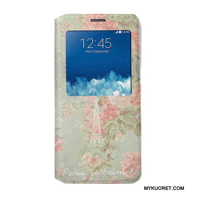 Kuori Samsung Galaxy S6 Edge + Pehmeä Neste Vaalean Avaa Ikkuna, Kotelo Samsung Galaxy S6 Edge + Suojaus Puhelimen Kuoret Punainen