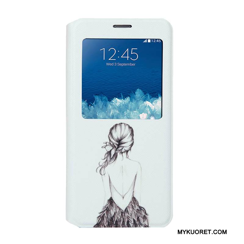 Kuori Samsung Galaxy S6 Edge + Pehmeä Neste Vaalean Avaa Ikkuna, Kotelo Samsung Galaxy S6 Edge + Suojaus Puhelimen Kuoret Punainen