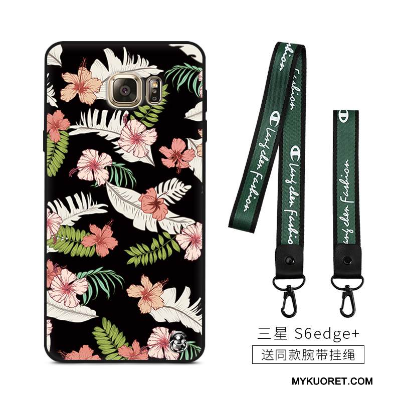 Kuori Samsung Galaxy S6 Edge + Silikoni Puhelimen Kuoret Lintu, Kotelo Samsung Galaxy S6 Edge + Laukut Murtumaton Vihreä