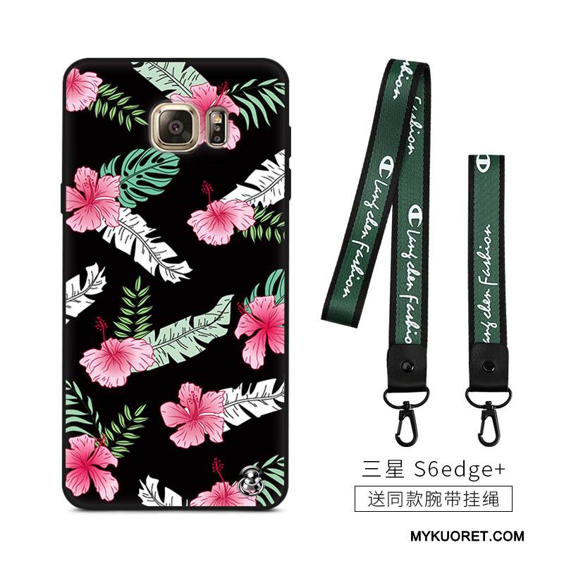 Kuori Samsung Galaxy S6 Edge + Silikoni Puhelimen Kuoret Lintu, Kotelo Samsung Galaxy S6 Edge + Laukut Murtumaton Vihreä