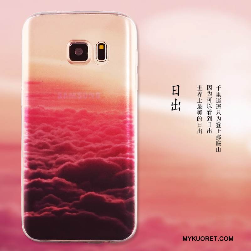 Kuori Samsung Galaxy S6 Edge Silikoni Puhelimen Kuoret Sininen, Kotelo Samsung Galaxy S6 Edge Suojaus