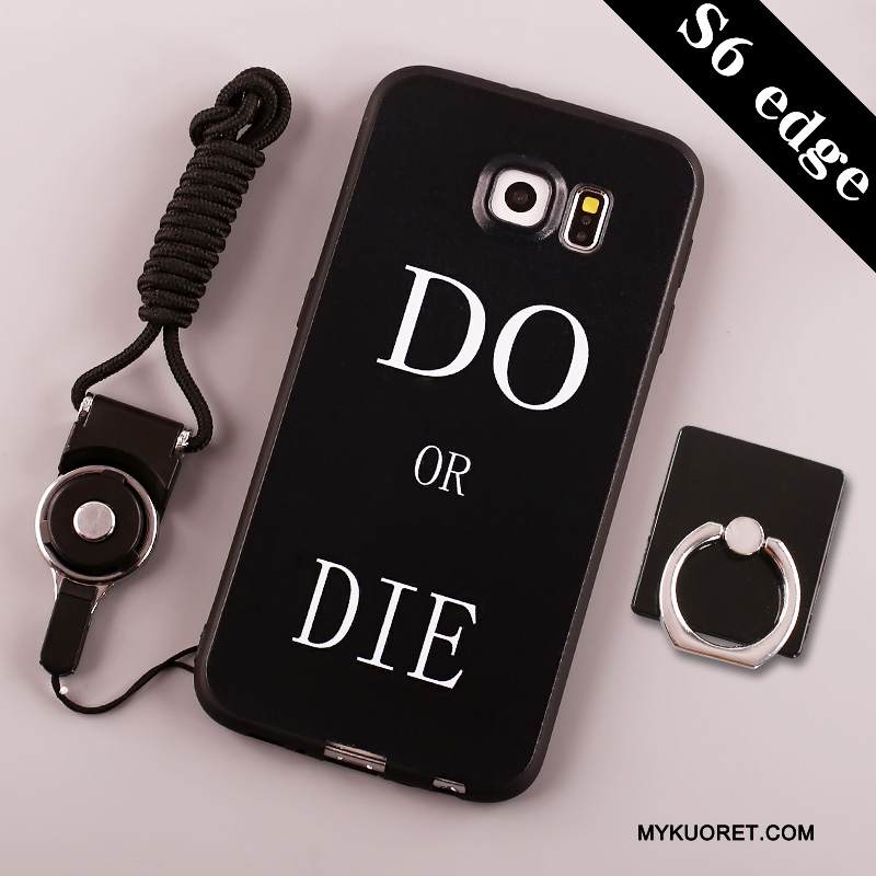 Kuori Samsung Galaxy S6 Edge Silikoni Sininen Trendi, Kotelo Samsung Galaxy S6 Edge Laukut Puhelimen Kuoret Pesty Suede