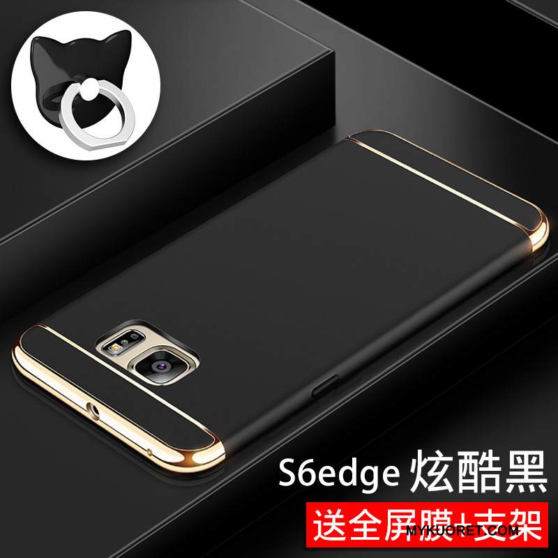 Kuori Samsung Galaxy S6 Edge Suojaus Kova Pesty Suede, Kotelo Samsung Galaxy S6 Edge Puhelimen Kuoret Punainen