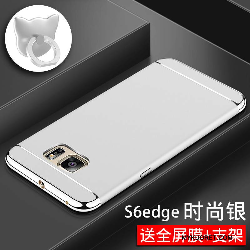 Kuori Samsung Galaxy S6 Edge Suojaus Kova Pesty Suede, Kotelo Samsung Galaxy S6 Edge Puhelimen Kuoret Punainen