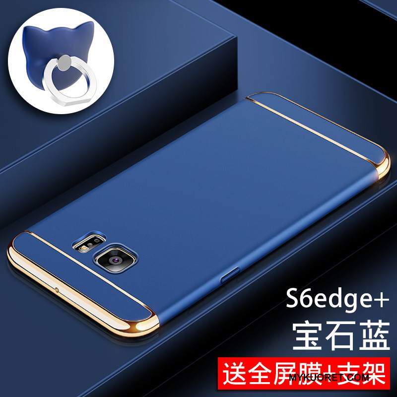 Kuori Samsung Galaxy S6 Edge Suojaus Kova Pesty Suede, Kotelo Samsung Galaxy S6 Edge Puhelimen Kuoret Punainen