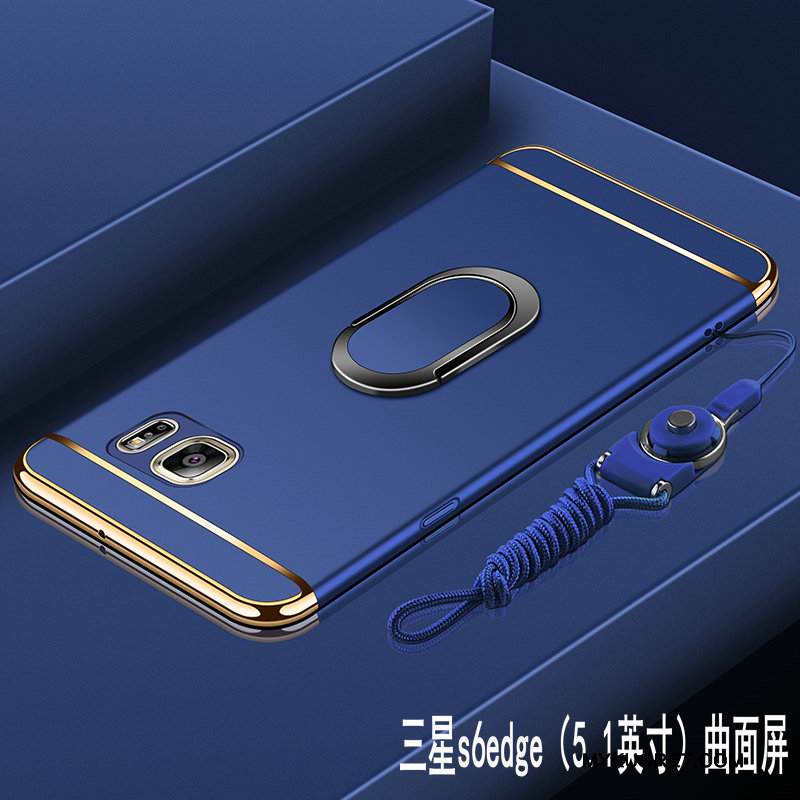 Kuori Samsung Galaxy S6 Edge Suojaus Kova Puhelimen Kuoret, Kotelo Samsung Galaxy S6 Edge Pesty Suede Kulta