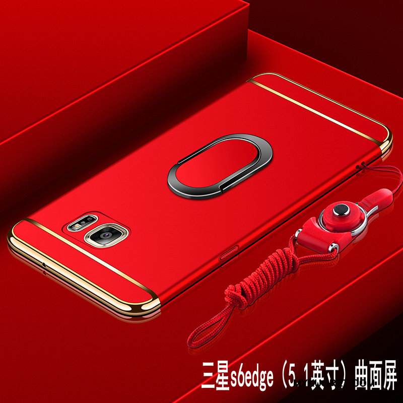 Kuori Samsung Galaxy S6 Edge Suojaus Kova Puhelimen Kuoret, Kotelo Samsung Galaxy S6 Edge Pesty Suede Kulta