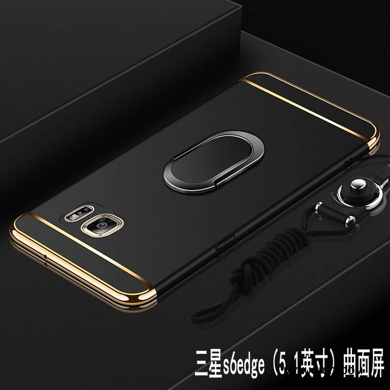 Kuori Samsung Galaxy S6 Edge Suojaus Kova Puhelimen Kuoret, Kotelo Samsung Galaxy S6 Edge Pesty Suede Kulta