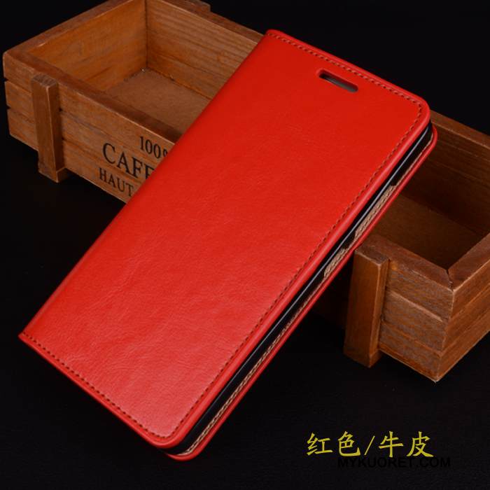 Kuori Samsung Galaxy S6 Edge + Suojaus Puhelimen Kuoret Punainen, Kotelo Samsung Galaxy S6 Edge + Nahka Murtumaton