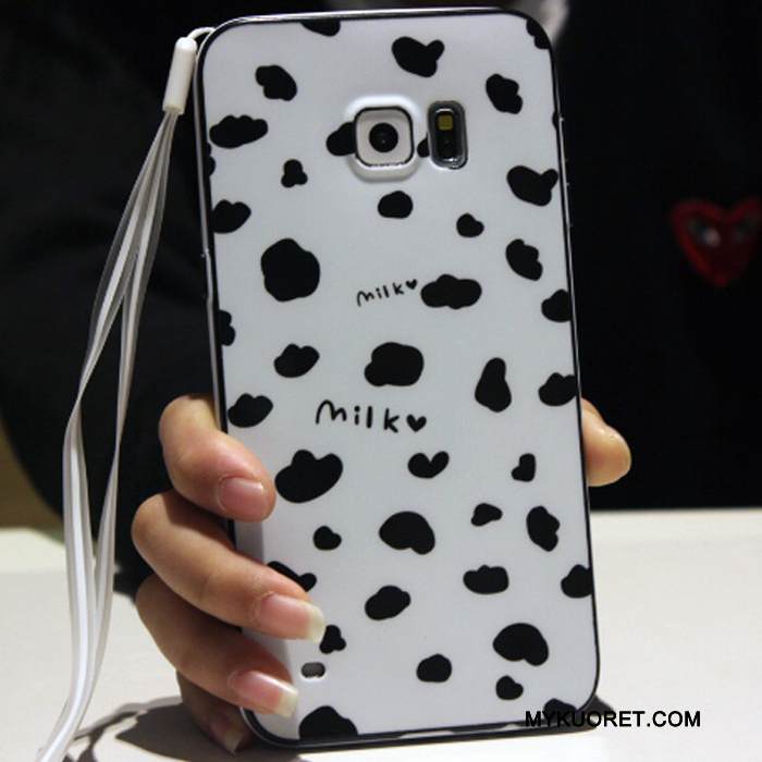 Kuori Samsung Galaxy S6 Edge + Suojaus Puhelimen Kuoret Ripustettavat Koristeet, Kotelo Samsung Galaxy S6 Edge + Pehmeä Neste Murtumaton