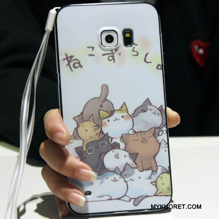 Kuori Samsung Galaxy S6 Edge + Suojaus Puhelimen Kuoret Ripustettavat Koristeet, Kotelo Samsung Galaxy S6 Edge + Pehmeä Neste Murtumaton