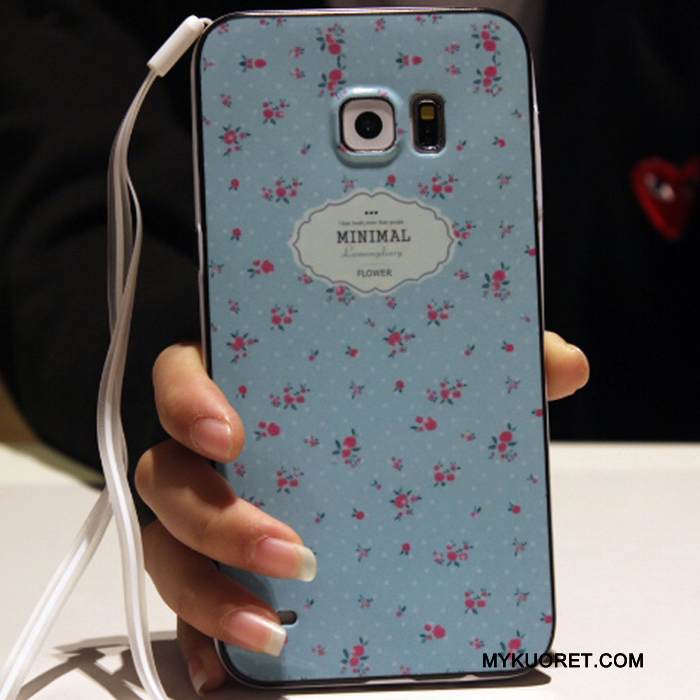 Kuori Samsung Galaxy S6 Edge + Suojaus Puhelimen Kuoret Ripustettavat Koristeet, Kotelo Samsung Galaxy S6 Edge + Pehmeä Neste Murtumaton