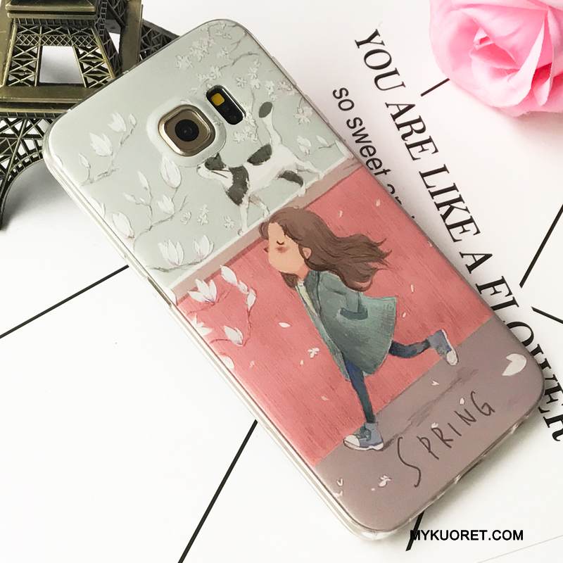 Kuori Samsung Galaxy S6 Edge Suojaus Puhelimen Kuoret Violetti, Kotelo Samsung Galaxy S6 Edge Luova Murtumaton Trendi