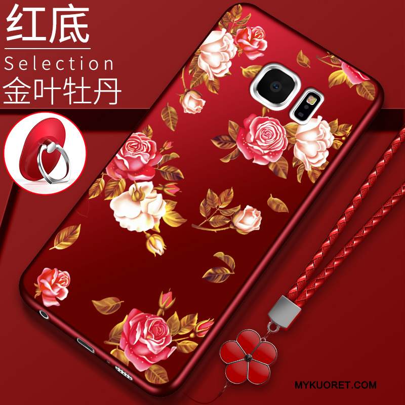 Kuori Samsung Galaxy S6 Edge Suojaus Punainen Murtumaton, Kotelo Samsung Galaxy S6 Edge Laukut Puhelimen Kuoret