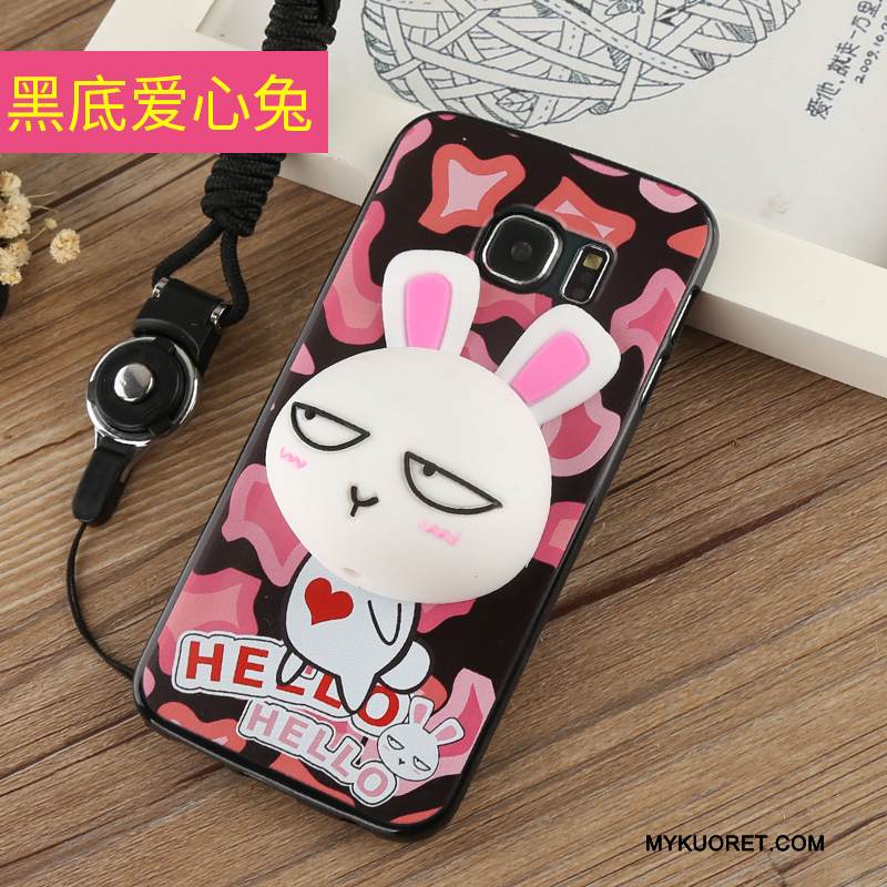 Kuori Samsung Galaxy S6 Edge Suojaus Ripustettavat Koristeet Musta, Kotelo Samsung Galaxy S6 Edge Laukut Murtumaton Puhelimen Kuoret