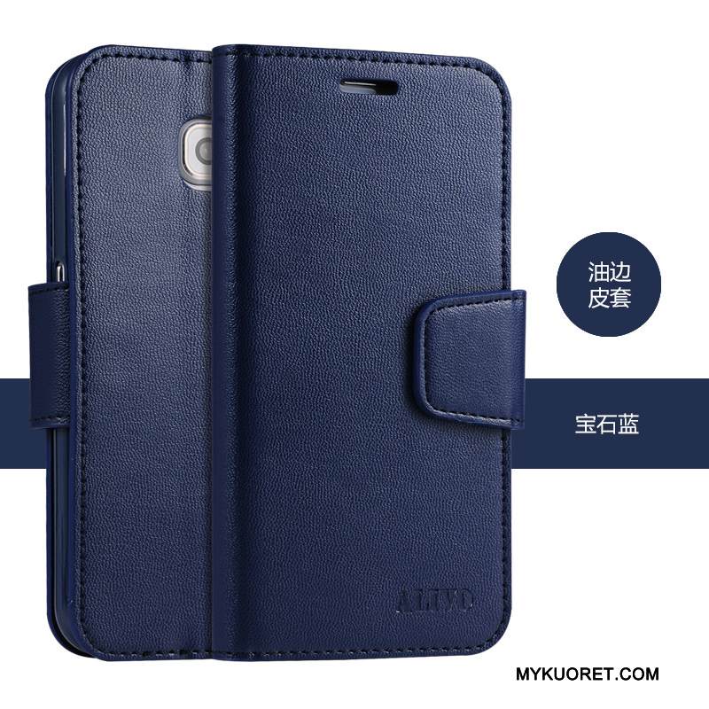 Kuori Samsung Galaxy S6 Kuoret Vihreä, Kotelo Samsung Galaxy S6 Nahka