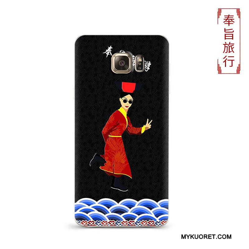 Kuori Samsung Galaxy S6 Laukut Puhelimen Kuoret Persoonallisuus, Kotelo Samsung Galaxy S6 Suojaus Murtumaton Punainen