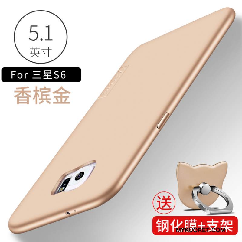 Kuori Samsung Galaxy S6 Laukut Ultra Murtumaton, Kotelo Samsung Galaxy S6 Silikoni Musta Puhelimen Kuoret