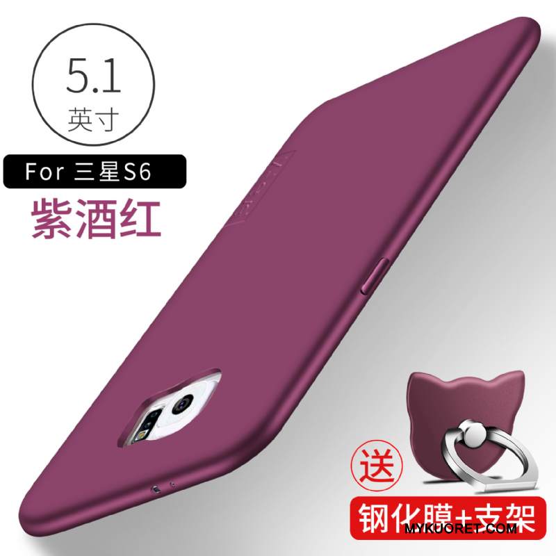 Kuori Samsung Galaxy S6 Laukut Ultra Murtumaton, Kotelo Samsung Galaxy S6 Silikoni Musta Puhelimen Kuoret