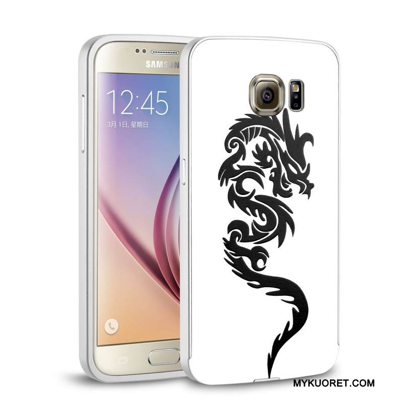 Kuori Samsung Galaxy S6 Metalli Puhelimen Kuoret Takakansi, Kotelo Samsung Galaxy S6 Kehys Keltainen