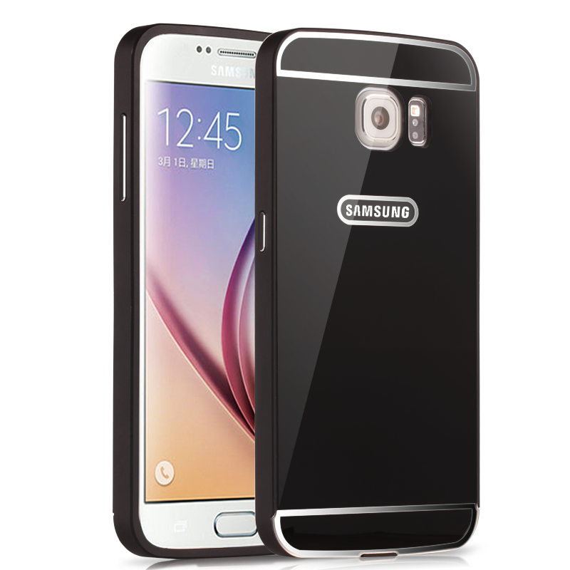 Kuori Samsung Galaxy S6 Metalli Puhelimen Kuoret Takakansi, Kotelo Samsung Galaxy S6 Kehys Keltainen