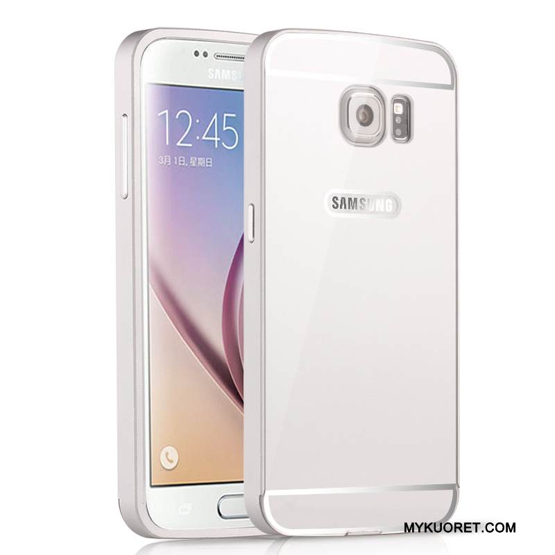 Kuori Samsung Galaxy S6 Metalli Puhelimen Kuoret Takakansi, Kotelo Samsung Galaxy S6 Kehys Keltainen