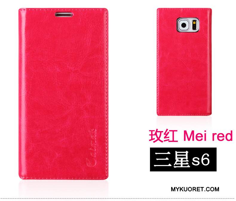 Kuori Samsung Galaxy S6 Nahka Kulta, Kotelo Samsung Galaxy S6 Suojaus