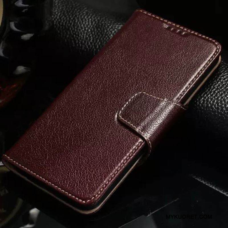 Kuori Samsung Galaxy S6 Nahka Musta Puhelimen Kuoret, Kotelo Samsung Galaxy S6