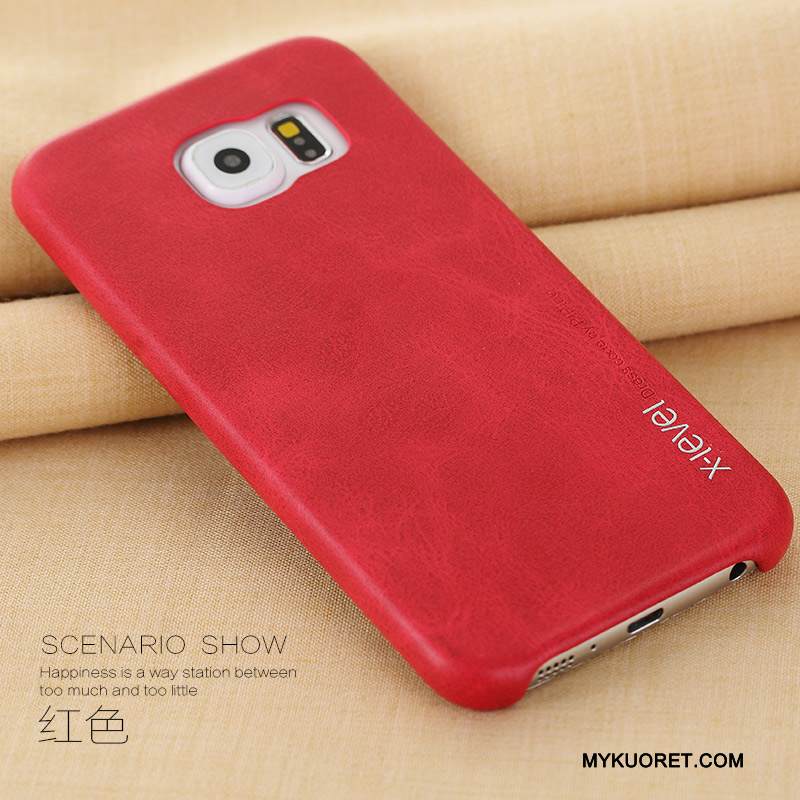 Kuori Samsung Galaxy S6 Nahka Ohut Ultra, Kotelo Samsung Galaxy S6 Suojaus Uusi Liiketoiminta