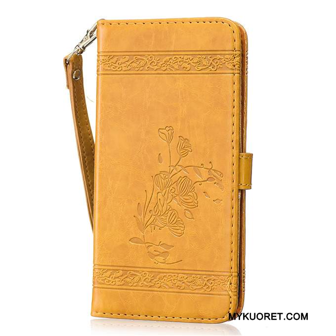 Kuori Samsung Galaxy S6 Nahka Punainen Puhelimen Kuoret, Kotelo Samsung Galaxy S6 Laukut